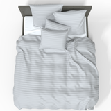 Handgjord lyxig Premium randig satinbomull påslakan | Antarctica