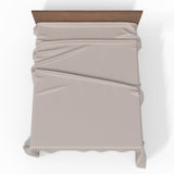 Handgjord lyxig Premium randig satinbomullslakan utan resår | Mushroom