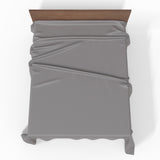 Handgjord lyxig Premium randig satinbomullslakan utan resår | Wisdom Gray