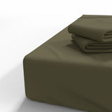 Handmade Cotton Fitted Sheet | Burnt Olive