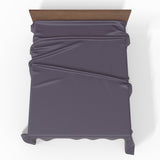 Handgjord lyxig Premium randig satinbomullslakan utan resår | Sweet Grape