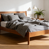 Handgjort lyxigt Deluxe-satinbomull påslakanset | Stockholm