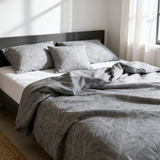 Handgjort lyxigt Deluxe-satinbomull påslakanset | Stockholm