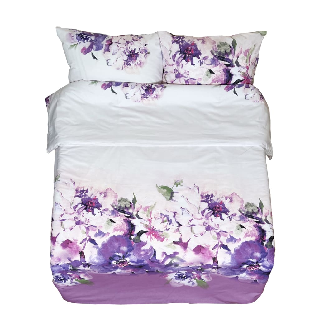 Sydda bäddset i bomullstyg | Purple - Sydd