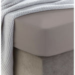 Sewn cotton fitted sheet with elastic | Cinder - Cotton fitted sheet