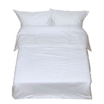 Sewn cotton duvet cover | White - Sewn