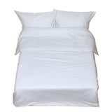 Sewn cotton duvet cover | White - Sewn