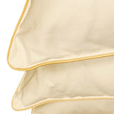 Dubbelt täcke och två kuddar med gåsdun och fjädrar