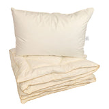 Duntäcke och kudde med gåsfjäder och dun, enkel fyllning